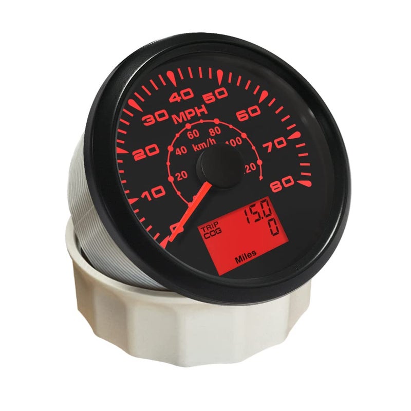 ELING Car Motorcycle Boat GPS Speedometer Odometer 0-80MPH 0-120KM/H ATV UTV with 8 Different Backlight 85mm - Image 2